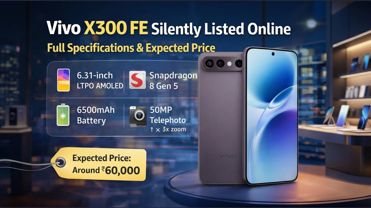 Vivo X300 FE compact flagship smartphone with Snapdragon 8 Gen 5 and 6500mAh battery