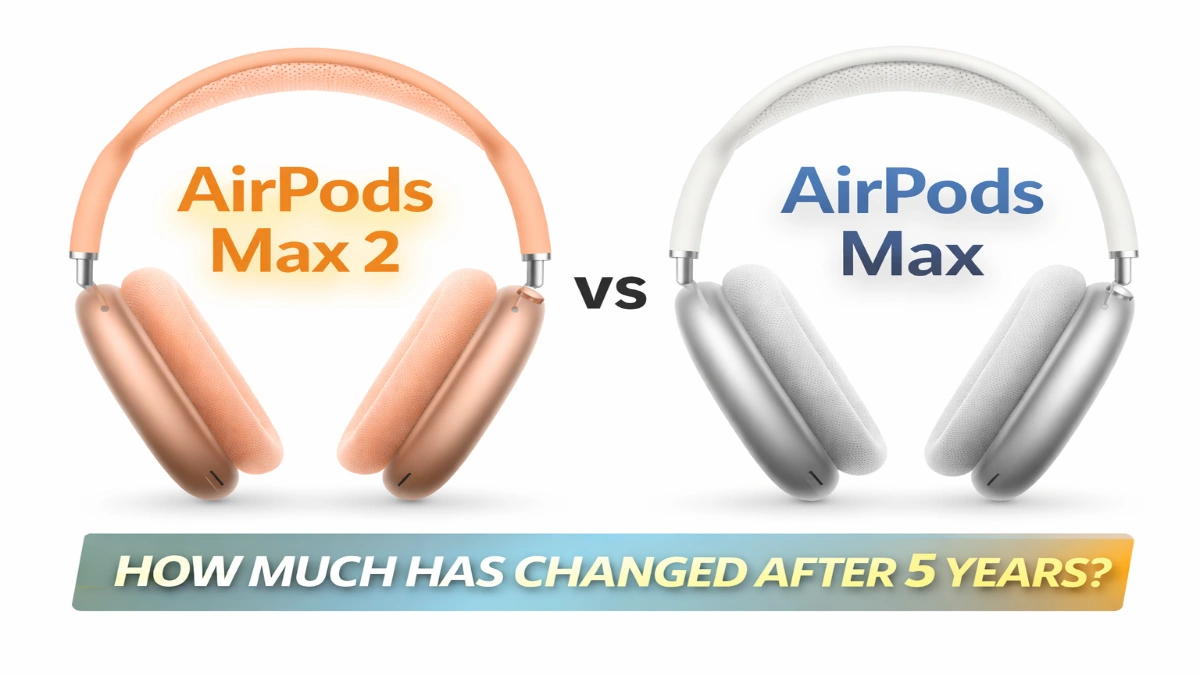 Apple AirPods Max 2 vs AirPods Max design and feature comparison