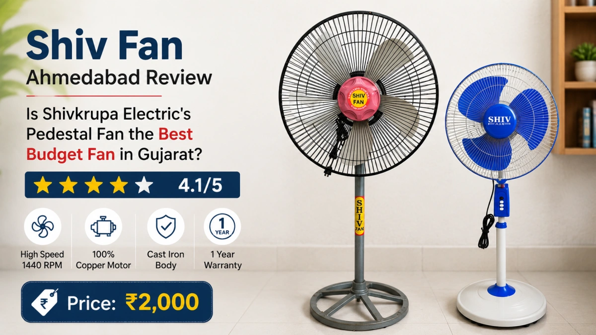 Shiv Pedestal Fan by Shivkrupa Electric – Copper Motor Cast Iron Fan Price in Ahmedabad | Daily Interlink